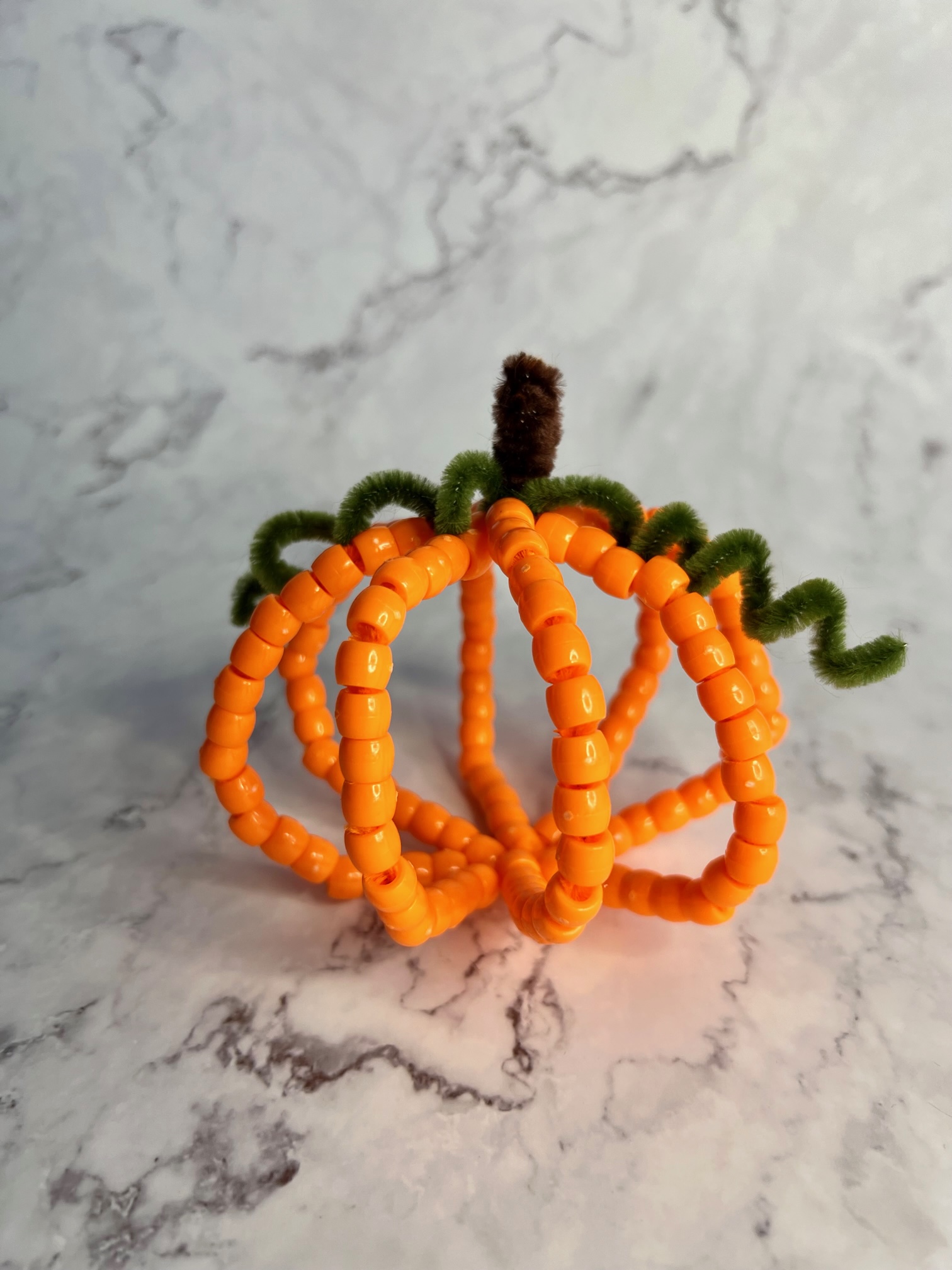 Quick Beaded Pumpkin Craft The Mom Touch